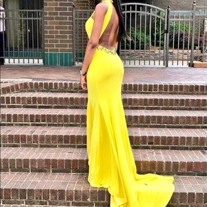 Yellow prom dress/ evening gown.